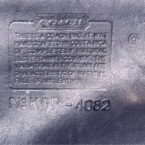 Coach Vintage Navy Leather XL Soho Duffle Tote style 4082 Hard to Find!!! - Picture 10 of 14